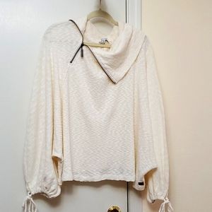 Peace Love World, cream color layering sweater. SZ 1X